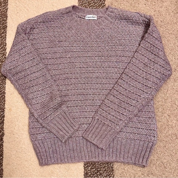 Calvin Klein Lavender Textured Sweater - Picture 1 of 5